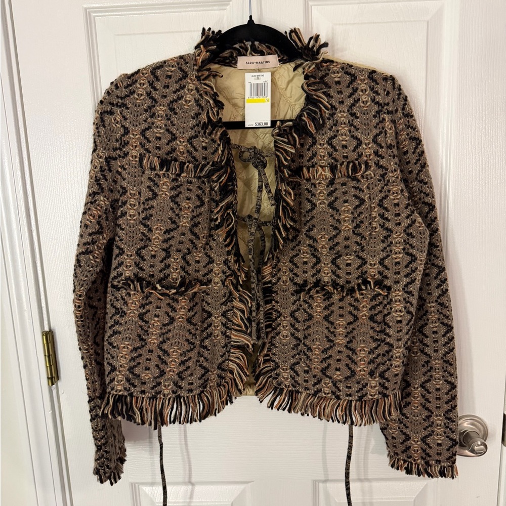Aldo Martins Textured Fringe Jacket